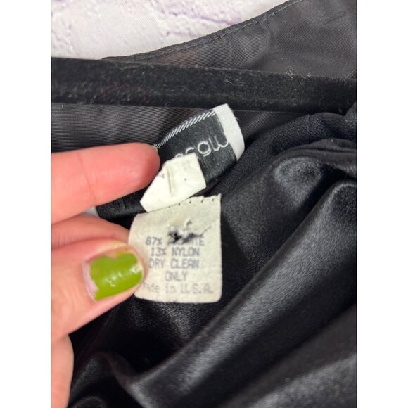 Betsy & Adam Off-Shoulder Black Cocktail Dress With Bow Detail Vintage - Picture 7 of 12